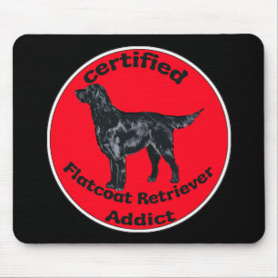 Certified Flatcoat Retriever Addict Mouse Mat