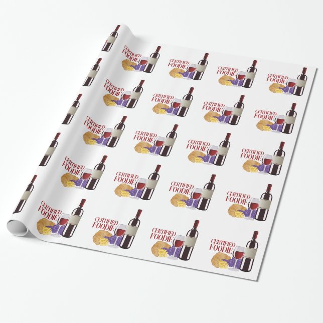 Certified Foodie Wrapping Paper (Unrolled)