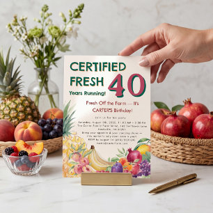 Certified Fresh 40 Years Running Fruit Farm Invitation