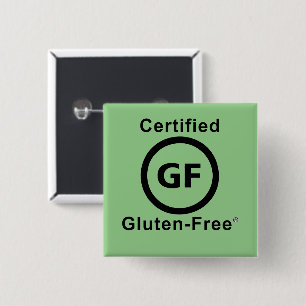 Certified Gluten Free Symbol Square 15 Cm Square Badge