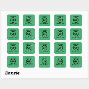 Certified Gluten Free Symbol Square Sticker