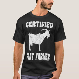 Certified Goat Farmer Funny Goat Farming Farm Yog T-Shirt
