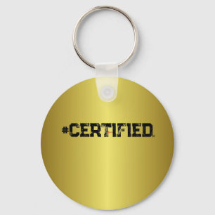 #CERTIFIED GOLD KEYCHAIN (RUBBER)