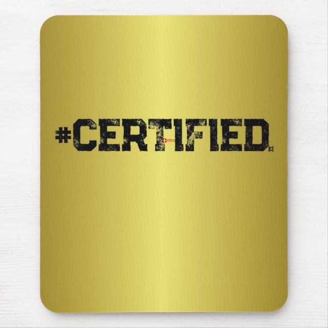 #CERTIFIED GOLD  MOUSE MAT (Front)