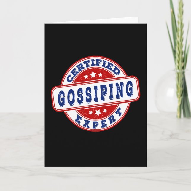Certified gossiping expert seal card (Front)
