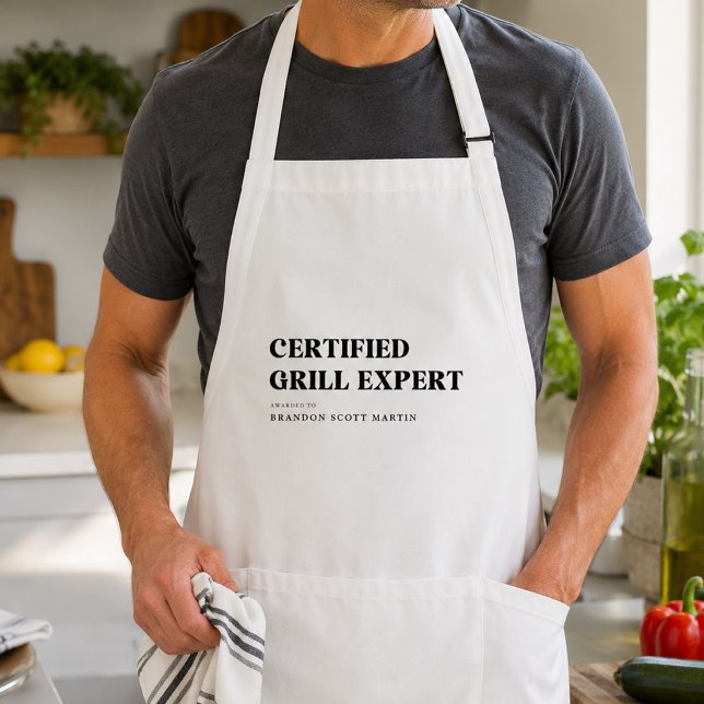 Certified Grill Expert Custom BBQ Chef Grillmaster Standard Apron (Creator Uploaded)