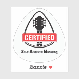 Certified Guitar Pick Headstock Sticker