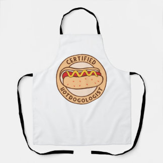 Certified Hotdogologist Funny Hot Dog Lover Apron