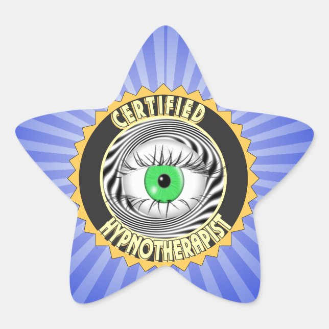 CERTIFIED HYPNOTHERAPIST LOGO STAR STICKER (Front)