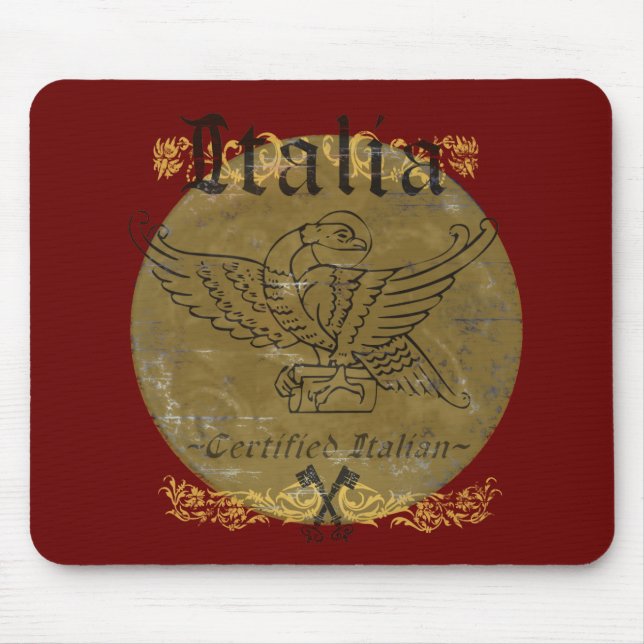 Certified Italian Red Italy Mousepad (Front)