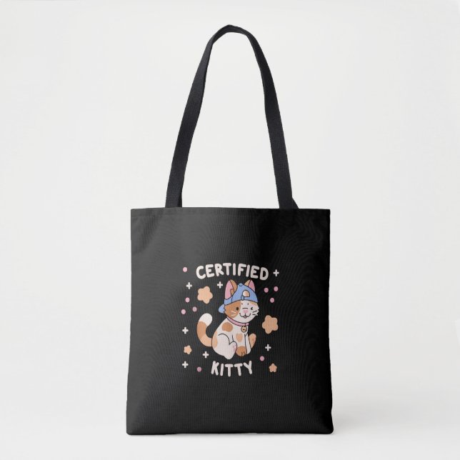 Certified Kitty Cat Lover  Tote Bag (Front)