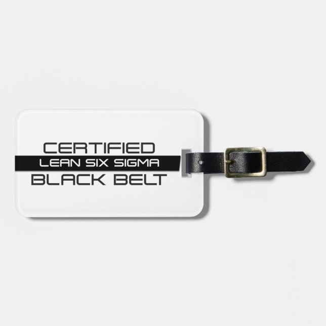 Certified Lean Six Sigma Black Belt Luggage Tag (Front Horizontal)