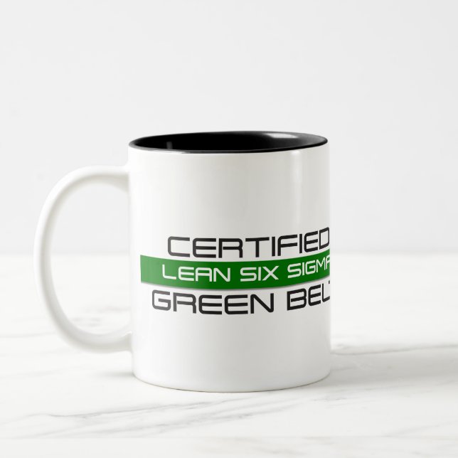 Certified Lean Six Sigma Green Belt 11oz Two-Tone Coffee Mug (Left)