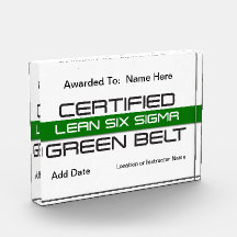 Certified Lean Six Sigma Green Belt Award