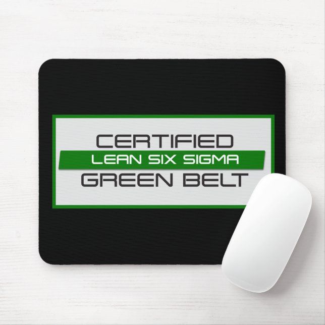Certified Lean Six Sigma Green Belt Mouse Mat (With Mouse)