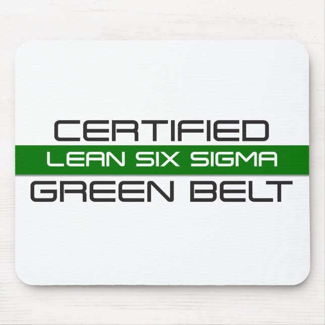 Certified Lean Six Sigma Green Belt Mouse Mat (Front)