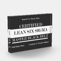 Certified Lean Six Sigma Master Black Belt Award