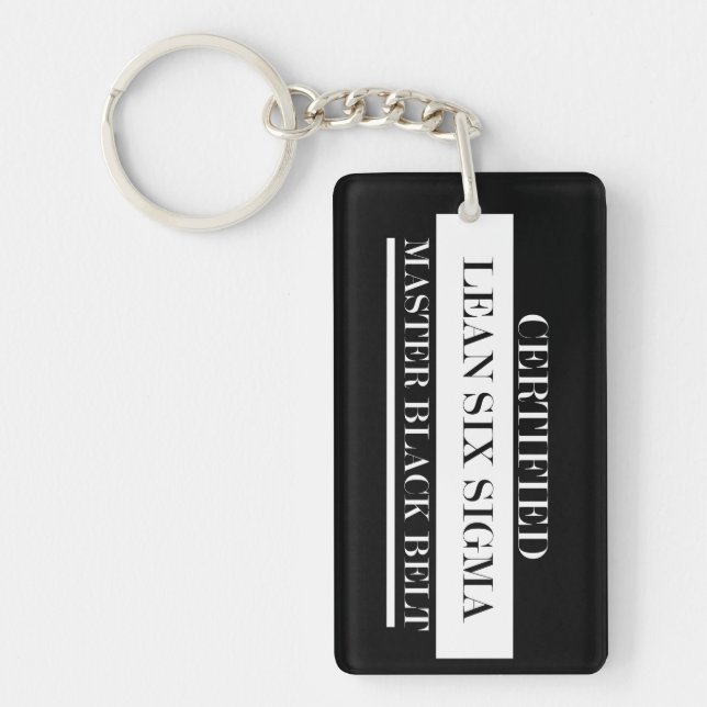 Certified Lean Six Sigma Master Black Belt Key Key Ring (Front)