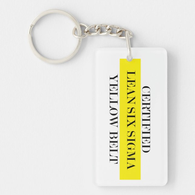 Certified Lean Six Sigma Yellow Belt Key Chain (Front)