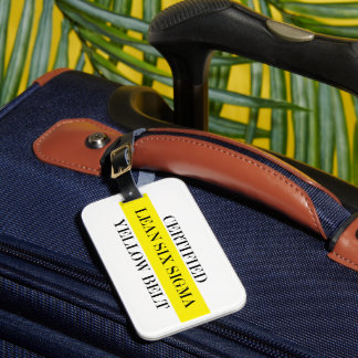 Certified Lean Six Sigma Yellow Belt Key Chain Luggage Tag