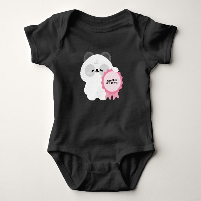 Certified Low Energy Panda Baby Bodysuit (Front)