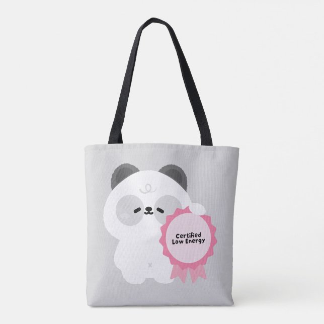 Certified Low Energy Panda Tote Bag (Back)