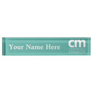 Certified Manager Desk Nameplate