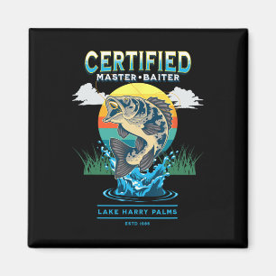 Certified Master Baiter Funny Fishing Magnet