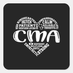 Certified Medical Assistant, CMA Square Sticker