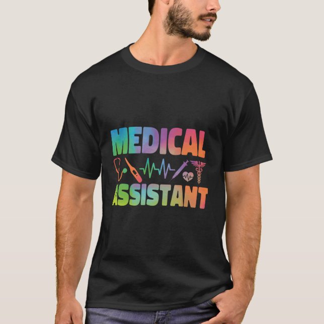 Certified Medical Assistant Watercolor Cma T-Shirt (Front)