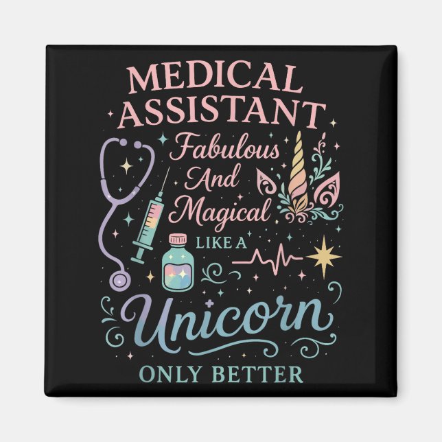 Certified Medical Istant Unicorn Cma Medical Istan Magnet (Front)