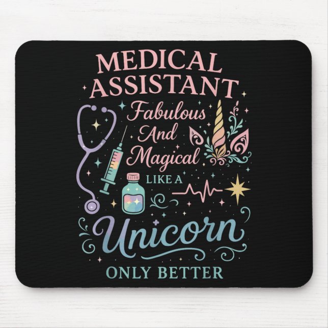 Certified Medical Istant Unicorn Cma Medical Istan Mouse Mat (Front)