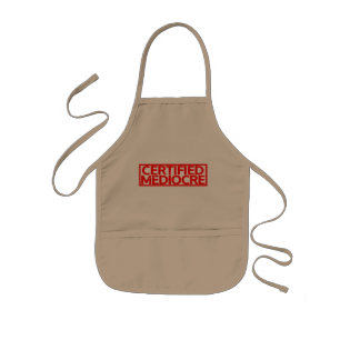Certified Mediocre Stamp Kids Apron