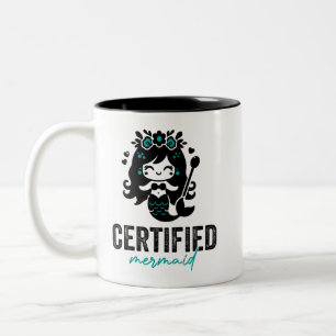 Certified Mermaid Ocean certified mermaid SeaMug Two-Tone Coffee Mug