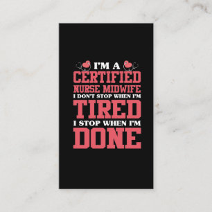 Certified Midwife Cute Doula Baby Birth Business Card