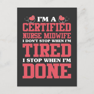 Certified Midwife Cute Doula Baby Birth Postcard