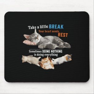 Certified Nap Expert Funny Lazy Cat Meme Cat Moms Mouse Mat