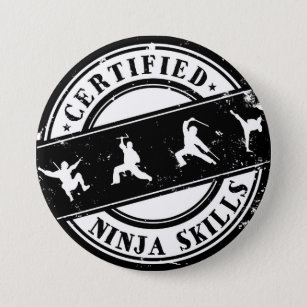 Certified Ninja Skills Funny Badge for Gamers