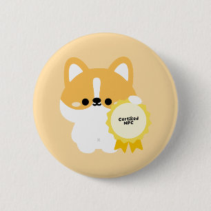 Certified NPC Corgi 6 Cm Round Badge