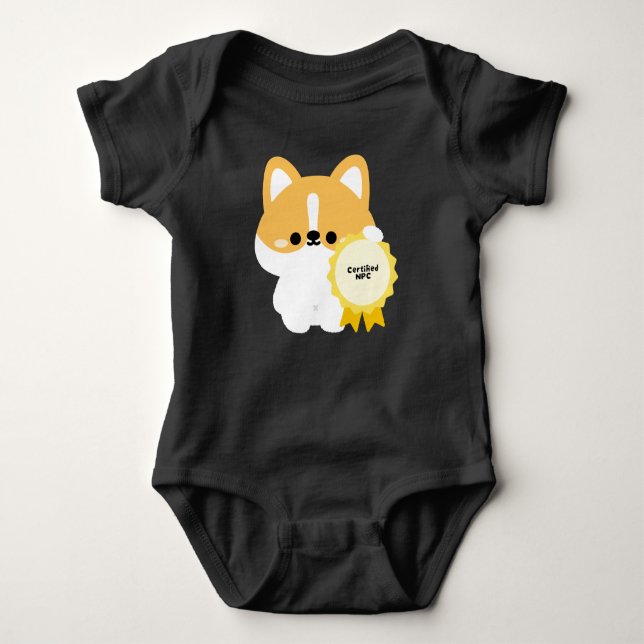 Certified NPC Corgi Baby Bodysuit (Front)