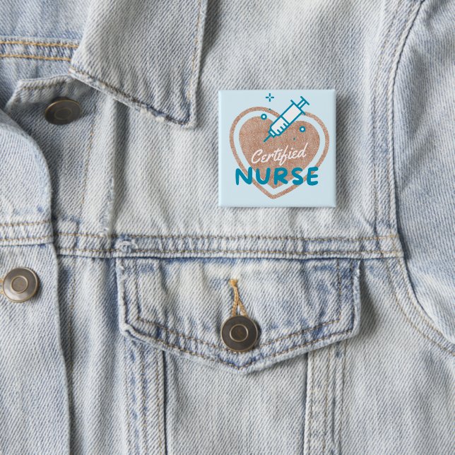 Certified Nurse 15 Cm Square Badge (In Situ)