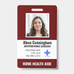Certified Nurse Aide Photo ID Badge