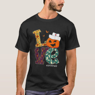 Certified Nurse Halloween Scary Pumpkin Love Nurse T-Shirt