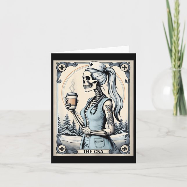 Certified Nurse Istant Tarot Card Skeleton Cna Hal (Front)