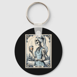 Certified Nurse Istant Tarot Card Skeleton Cna Hal Key Ring
