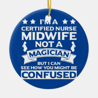 Certified Nurse Midwife Apparel Cute Funny Nurses Ceramic Tree Decoration