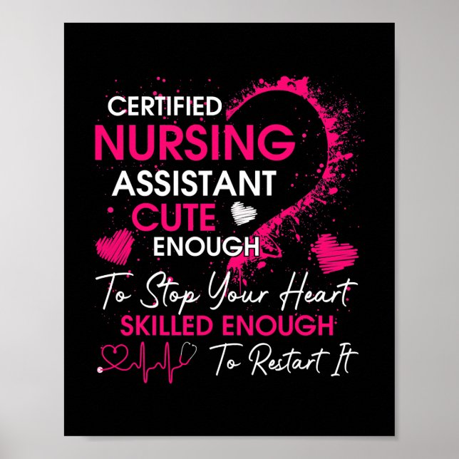 Certified Nursing Assistant Cute Nursing CNA  Poster (Front)
