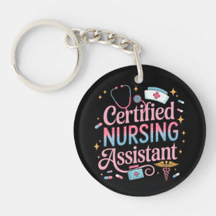 Certified Nursing Assistant Double Sided Keychain