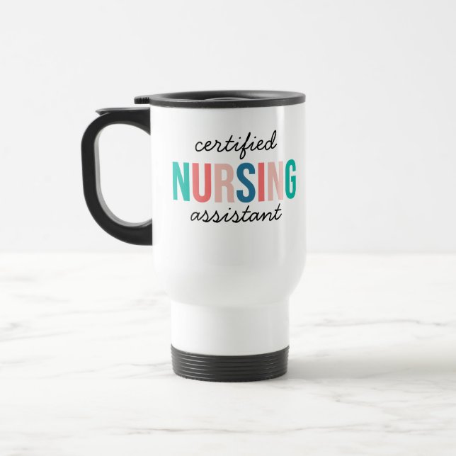 Certified Nursing Assistant Mug, CNA Coffee Cup Gi (Left)