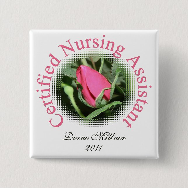 Certified Nursing Assistant Personalised Button (Front)